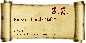 Benkes Renátó névjegykártya
